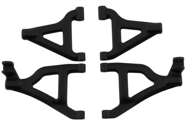 RPM80652 - Front Upper and Lower A-Arm Set Black - 1/16 Slash 4x4 (And Others)