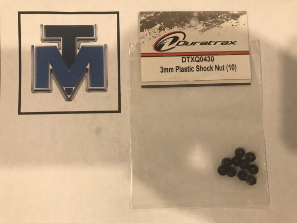 DTXQ0430 - Shock Nut Plastic 3mm (10) - Duratrax