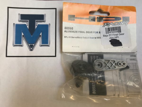 HPI80598 - Servo/Metal Output Gear With Aluminum Steering Arm - Baja 5T