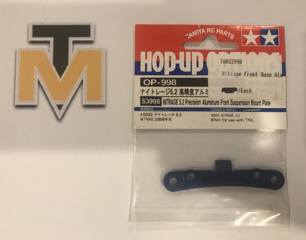 TAM53998 - Front Suspension Mount Plate (Precision Blue Aluminum) - Nitrage 5.2
