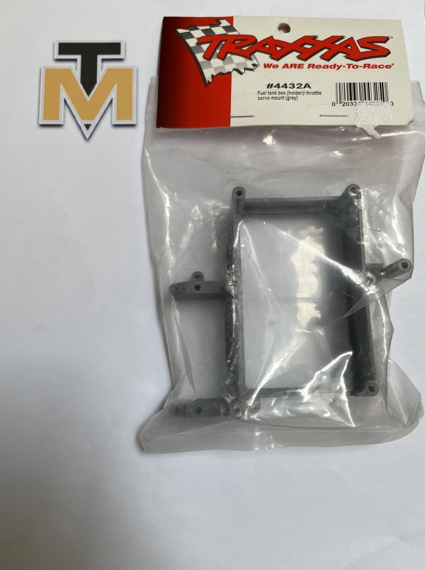 TRX4432A – Fuel Tank Box (Holder)/Throttle Servo Mount (Grey) – Nitro Rustler