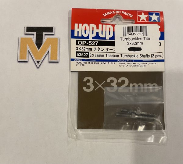 TAM53527 – Turnbuckle Titanium 3x32mm (2pc) – TA04, TB01 (and Others)